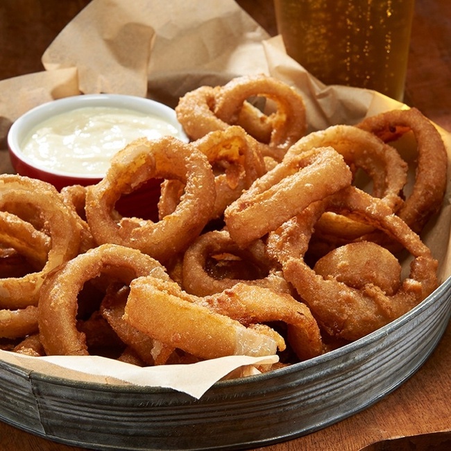 Order Beer Battered Onions Rings food online from Big Mike's Pizza store, Morganville on bringmethat.com