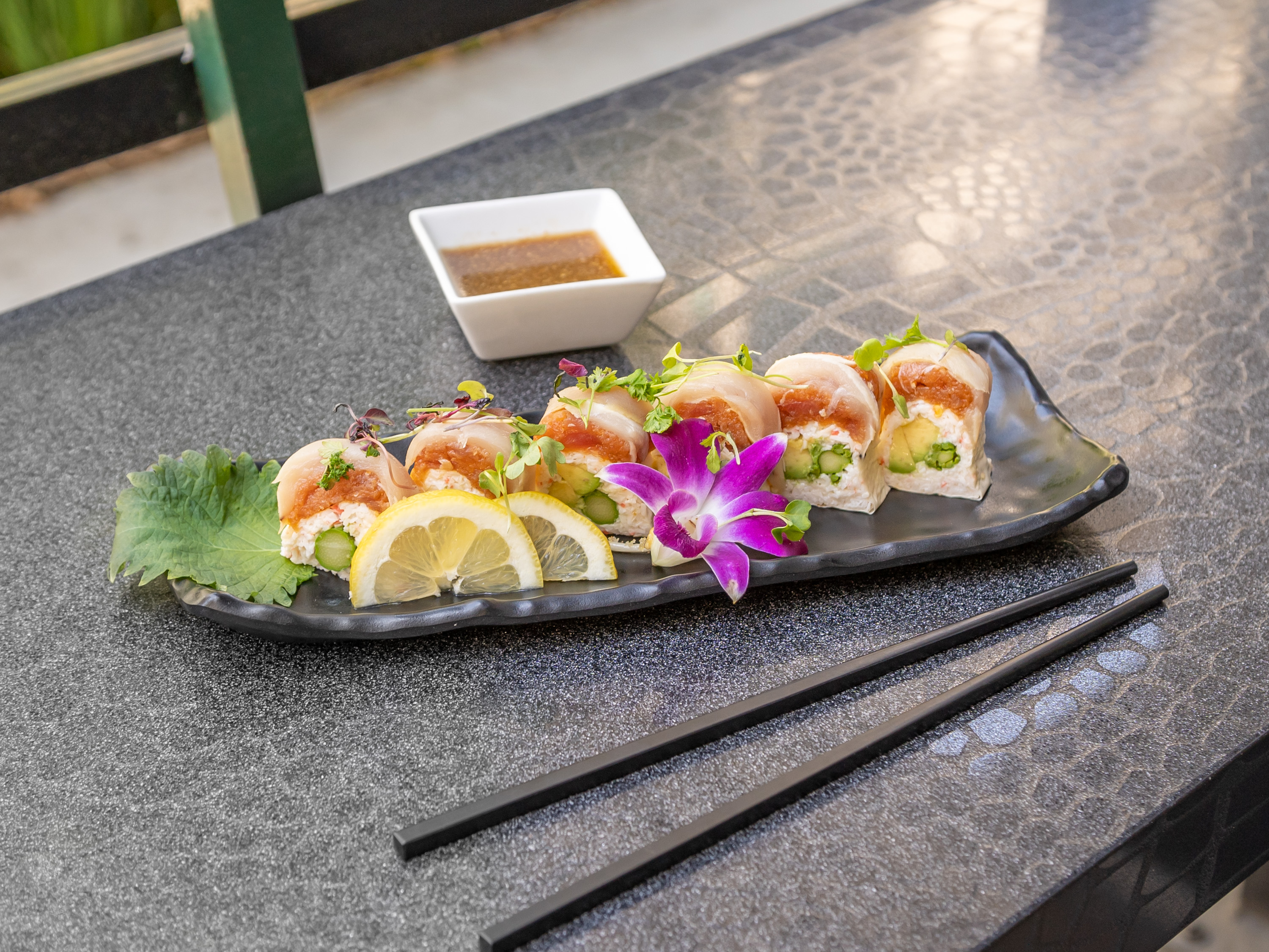Order Protein Style Albacore Roll food online from Arashi Sushi store, Los Angeles on bringmethat.com