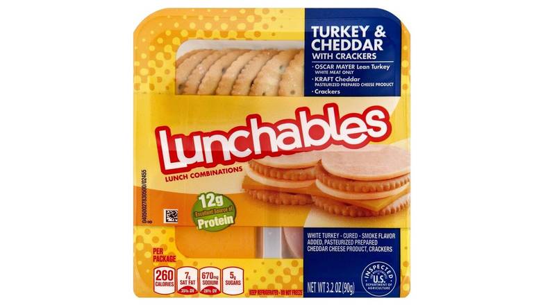 Order Lunchables Turkey & Cheddar with Crackers food online from Route 7 Food Mart store, Norwalk on bringmethat.com