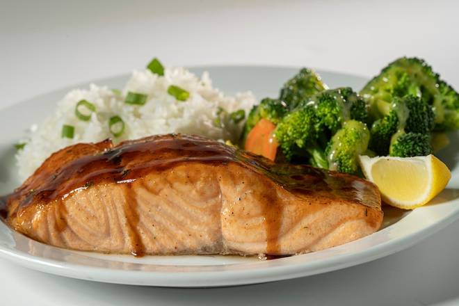 Order GLORY GLAZED SALMON† food online from Glory Days Grill store, Culpeper on bringmethat.com
