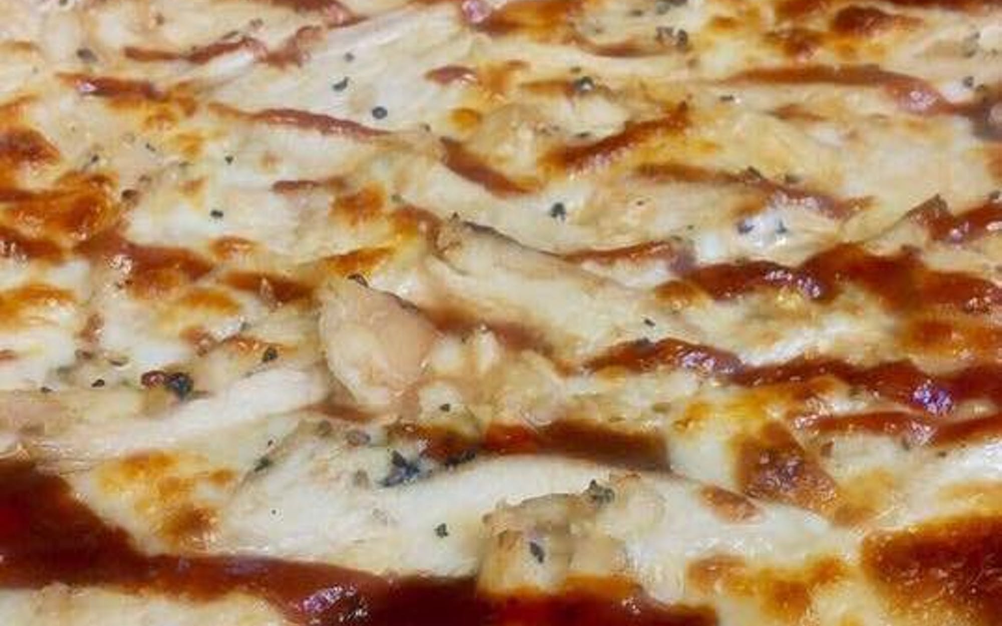 Order BBQ Chicken Thin Crust Pizza - Small food online from Falbo Bros. Pizza store, Iowa City on bringmethat.com