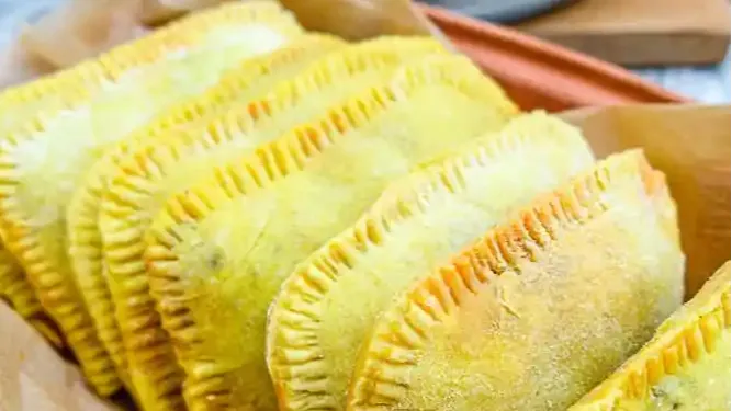 Order Jamaican beef patty 1Pc food online from Detroit Eatery store, Royal Oak on bringmethat.com