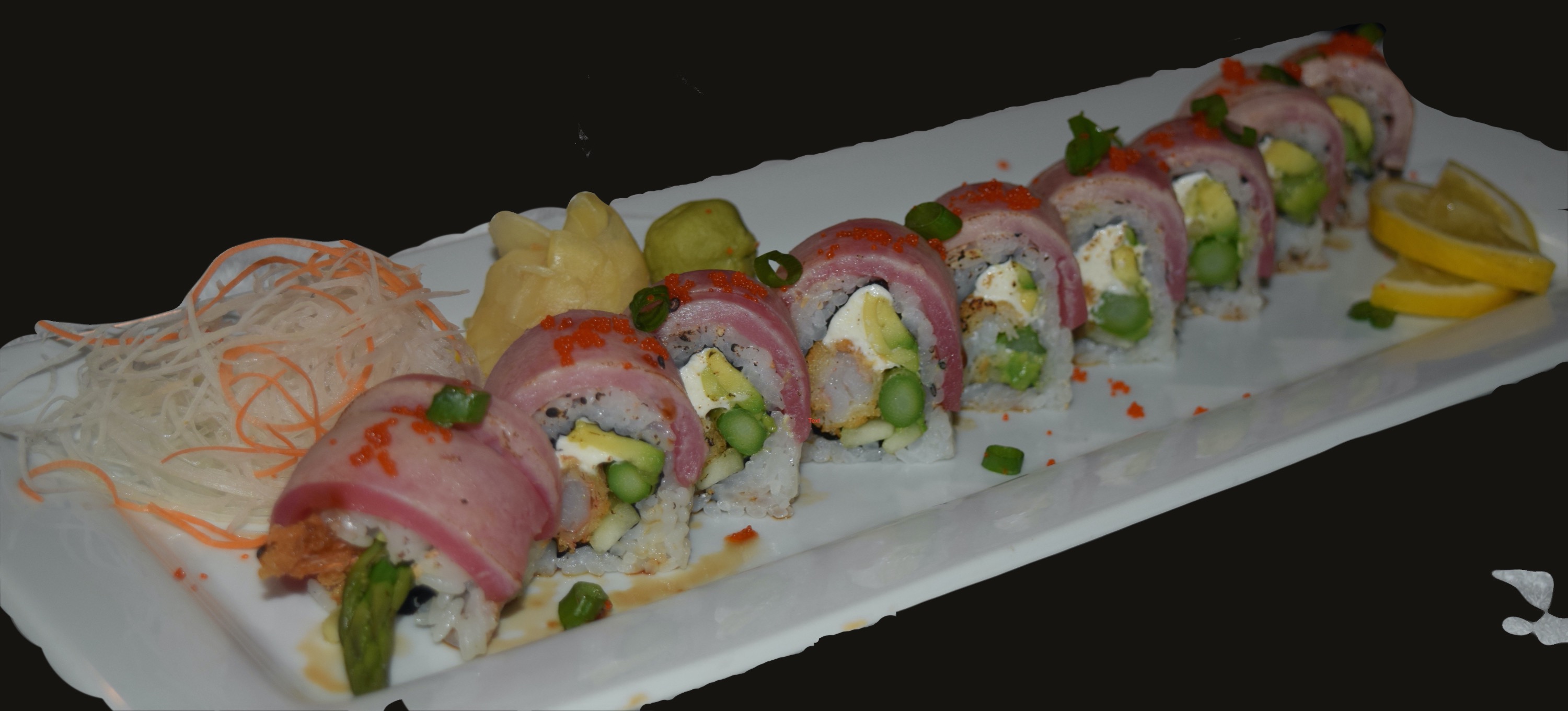 Order Sunset Roll food online from Wow Sushi store, Kentwood on bringmethat.com