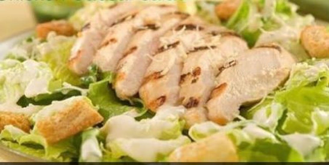 Order Chicken Caesar Salad - Salad food online from Abe's Pizza store, San Francisco on bringmethat.com