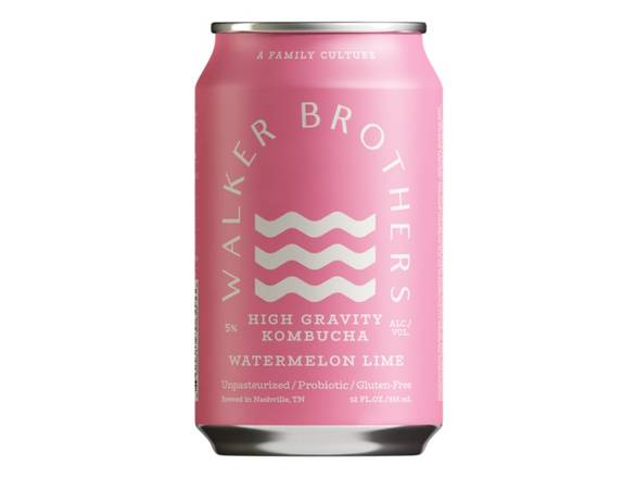 Order Walker Brothers High Gravity Kombucha Watermelon Lime   - 4x 12oz Cans food online from Eagle Liquor & Wine store, Chattanooga on bringmethat.com