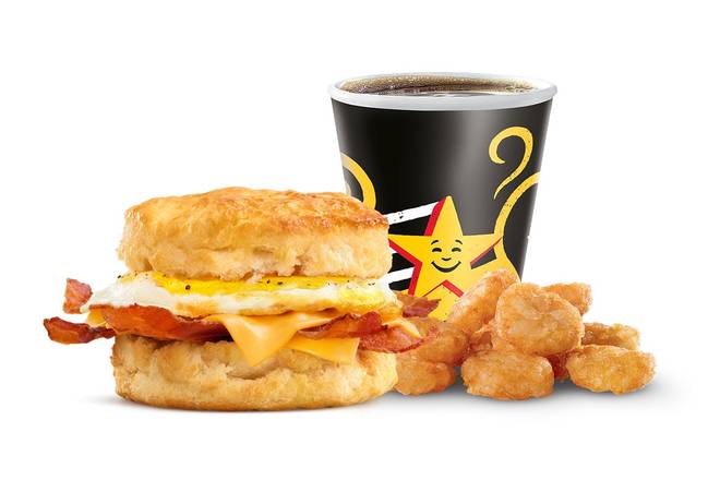 Order Super Bacon Biscuit w/ Fried Egg Combo food online from Hardee's store, Saint Pauls on bringmethat.com