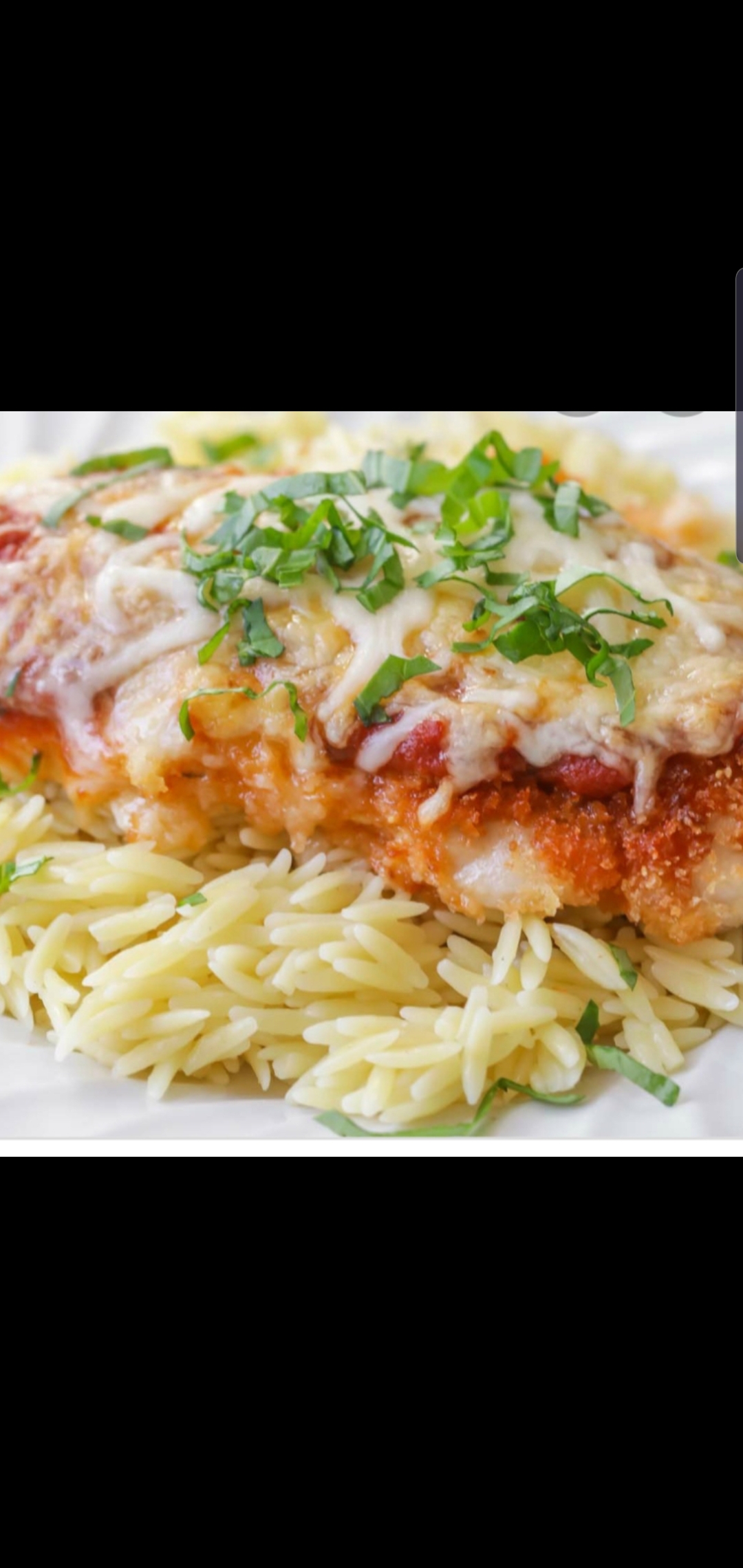 Order Chicken Parmesan Over Rice And Veggies Platter. free can soda or water  food online from Bedford gourmet food store, Brooklyn on bringmethat.com