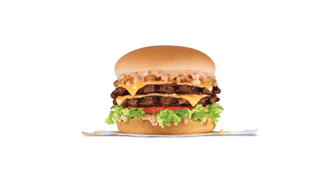 Order The California Classic Double Cheeseburger food online from Carl Jr. store, South San Francisco on bringmethat.com