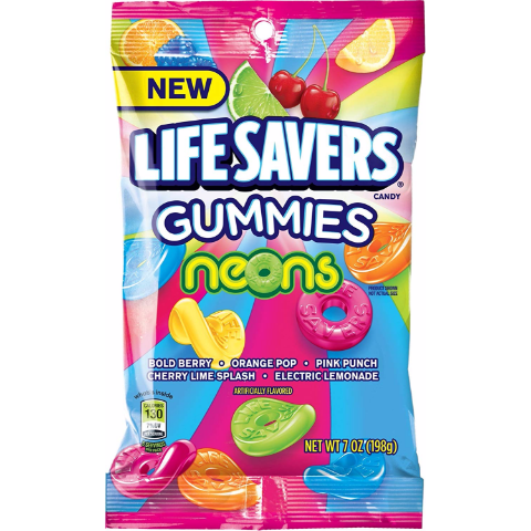 Order Life Savers Gummies Neons 7oz food online from 7-Eleven store, Bakersfield on bringmethat.com