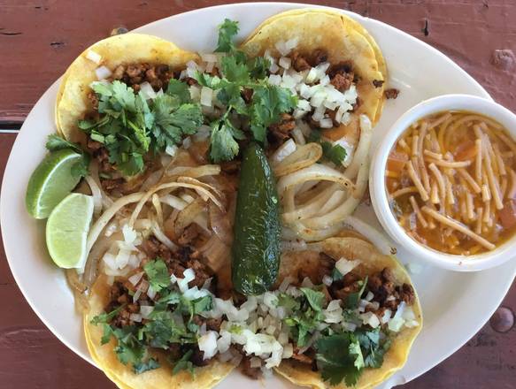 Order Mini Tacos Plate food online from Regio Cafe store, San Antonio on bringmethat.com