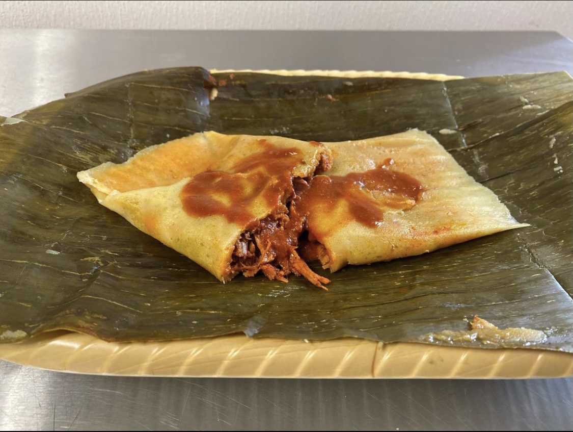 Order Tamal Oaxaqueño (Rojo) food online from Tamales Rebe store, Chicago on bringmethat.com