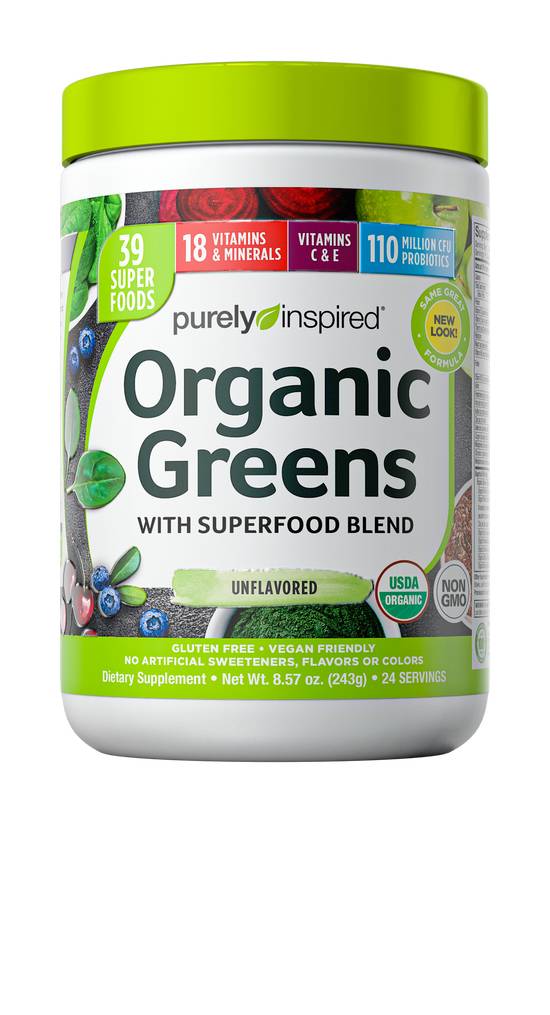 Order Purely Inspired Organic Super Greens Powder with Superfoods & Multivitamins (7.17 oz) food online from Rite Aid store, Lockport on bringmethat.com