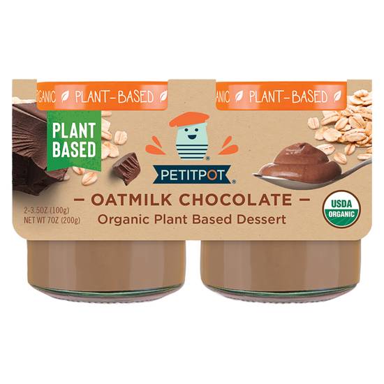 Order Petit Pot Oatmilk Chocolate Organic Plant Based Dessert 2 PK food online from Everyday Needs by Gopuff store, Pittsburgh on bringmethat.com