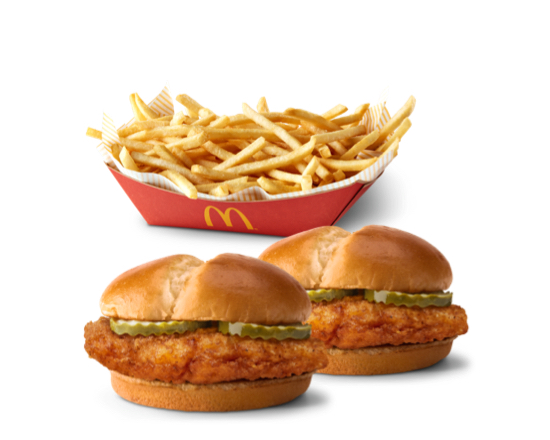 Order 2 Crispy Chicken and Basket of Fries Bundle food online from Mcdonald'S® store, Erie on bringmethat.com