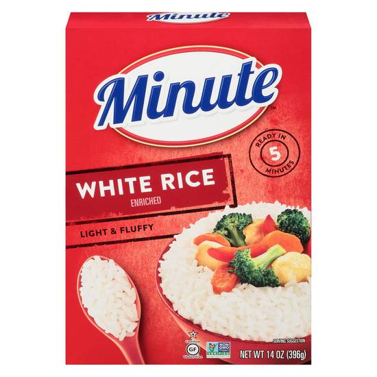 Order Minute Instant Enriched Long Grain White Rice 14oz food online from Everyday Needs by Gopuff store, San Rafael on bringmethat.com