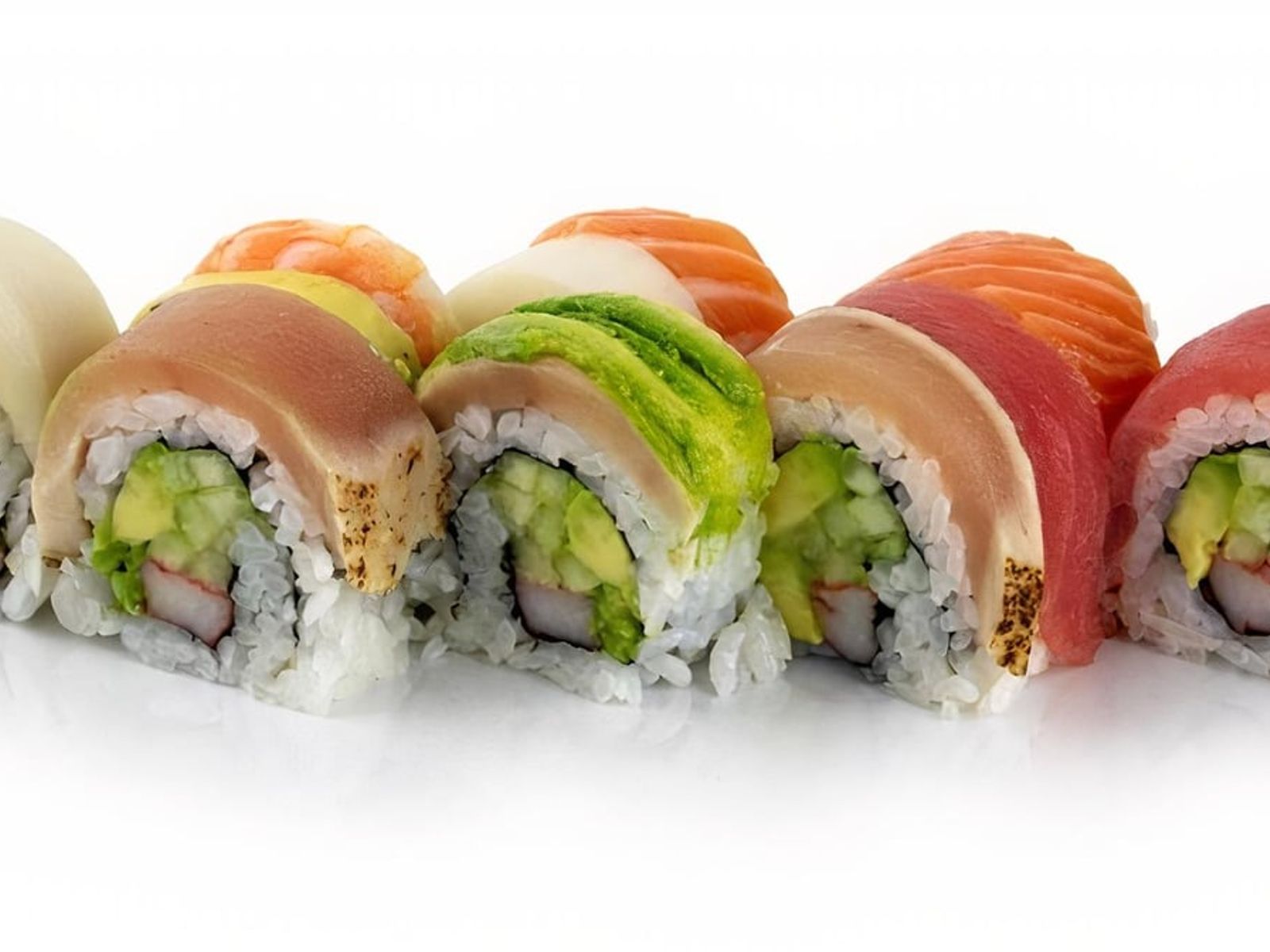 Order Rainbow Roll food online from Momiji Sushi Restaurant store, Salem on bringmethat.com