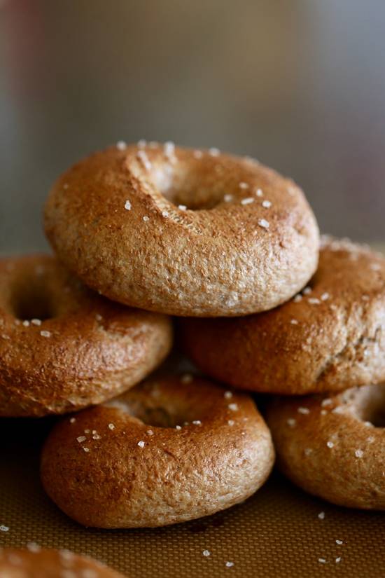 Order Wheat Bagel food online from Bagel Deli Cafe store, Clifton on bringmethat.com