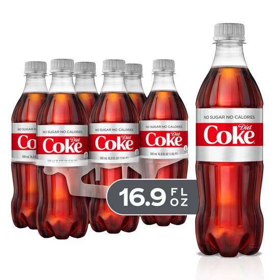 Order Diet Coke Soda (16.9 oz x 6 ct) food online from Rite Aid store, Stark County on bringmethat.com