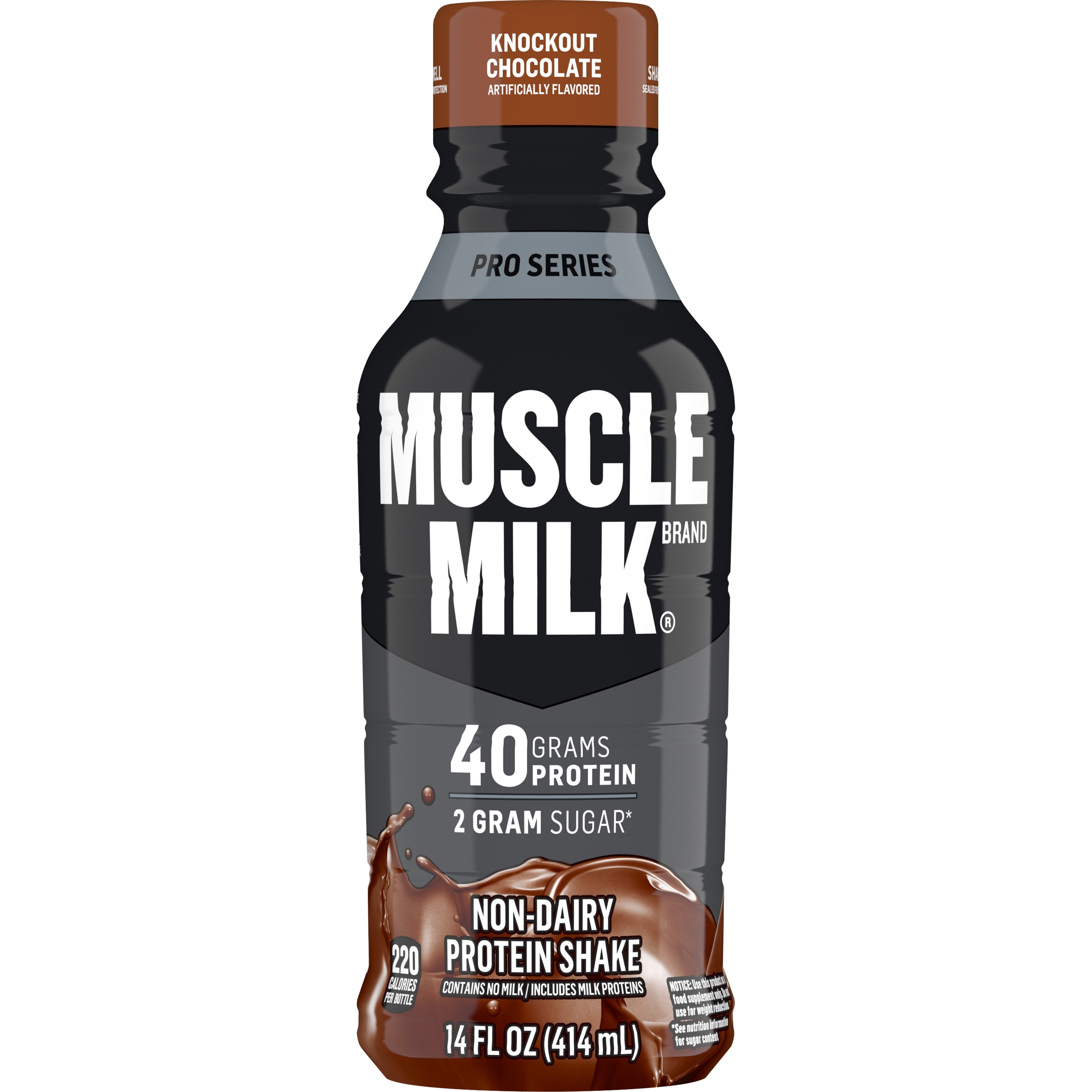 Order Muscle Milk Pro Chocolate 14oz food online from Chevron Extramile store, Fountain Valley on bringmethat.com