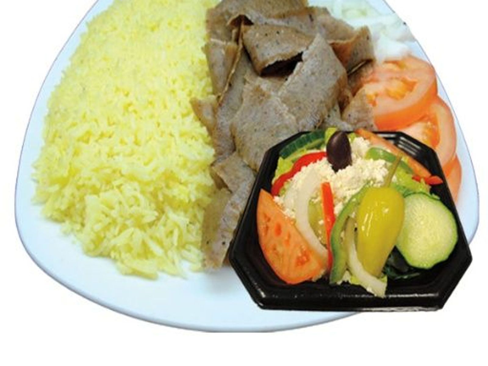 Order GYROS PLATE + SALAD food online from Pita Heaven  store, Chandler on bringmethat.com