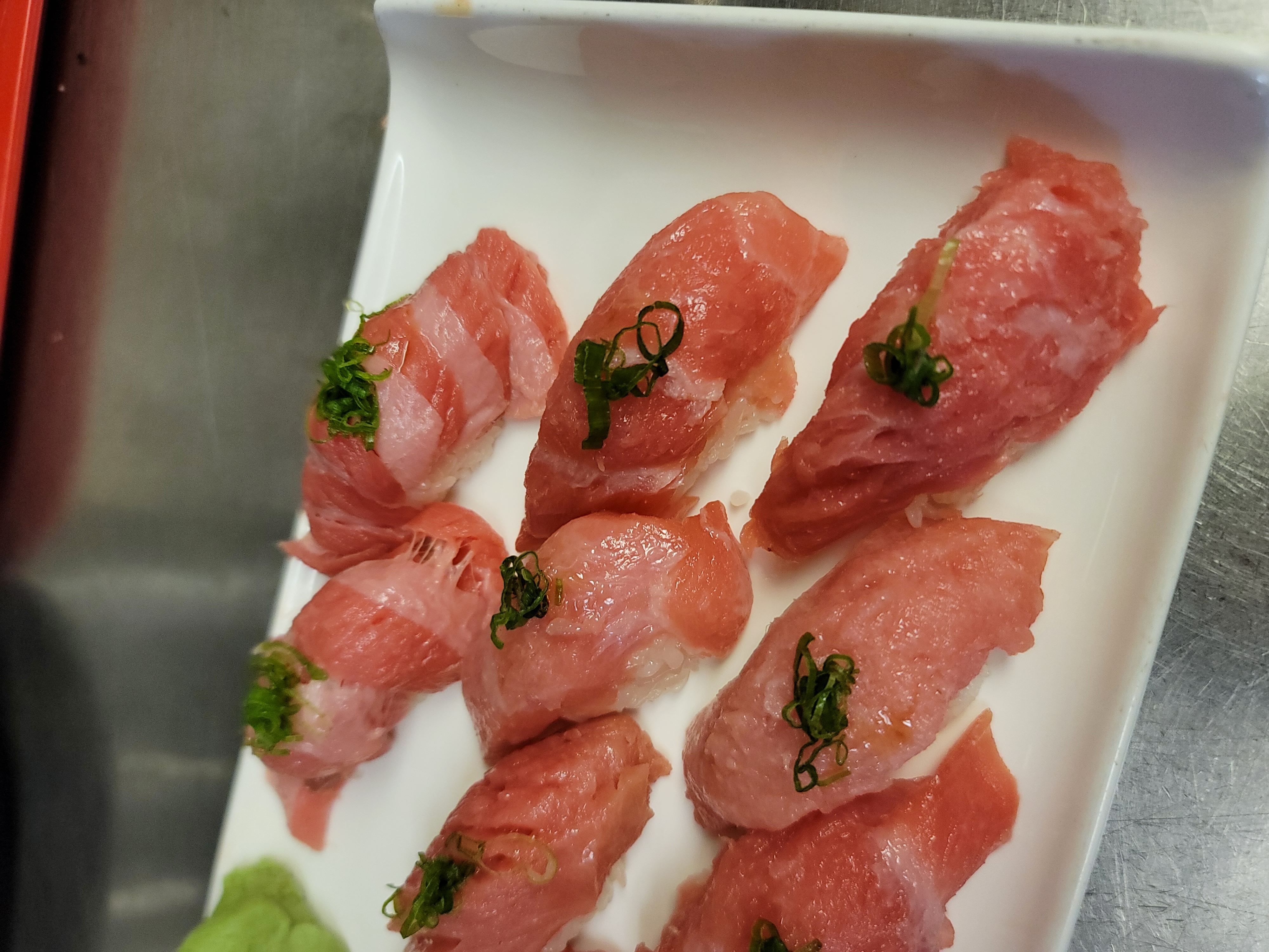 Order Toro Nigiri food online from Joy Sushi store, San Mateo on bringmethat.com