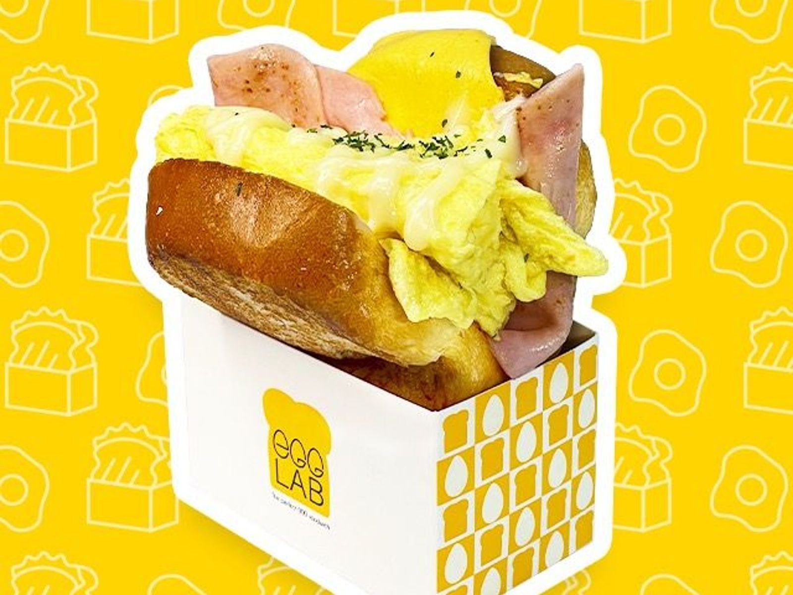 Order E1 Ham & Egg & Cheese Sandwich E1 火腿厚蛋烧芝士三明治 food online from Teamoji store, Champaign on bringmethat.com