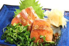 Order Salmon Sashimi with Neg i-Shio Dressing food online from Takuma store, Santa Monica on bringmethat.com