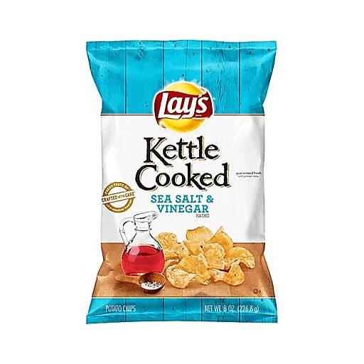 Order Lay's Kettle Cooked Sale & Vinegar Chips (8 OZ) 130781 food online from BevMo! store, Greenbrae on bringmethat.com