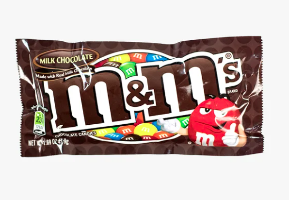 Order 3.14 oz. M&M's Sharing Size Milk Chocolate food online from Terners Liquor store, Los Angeles on bringmethat.com