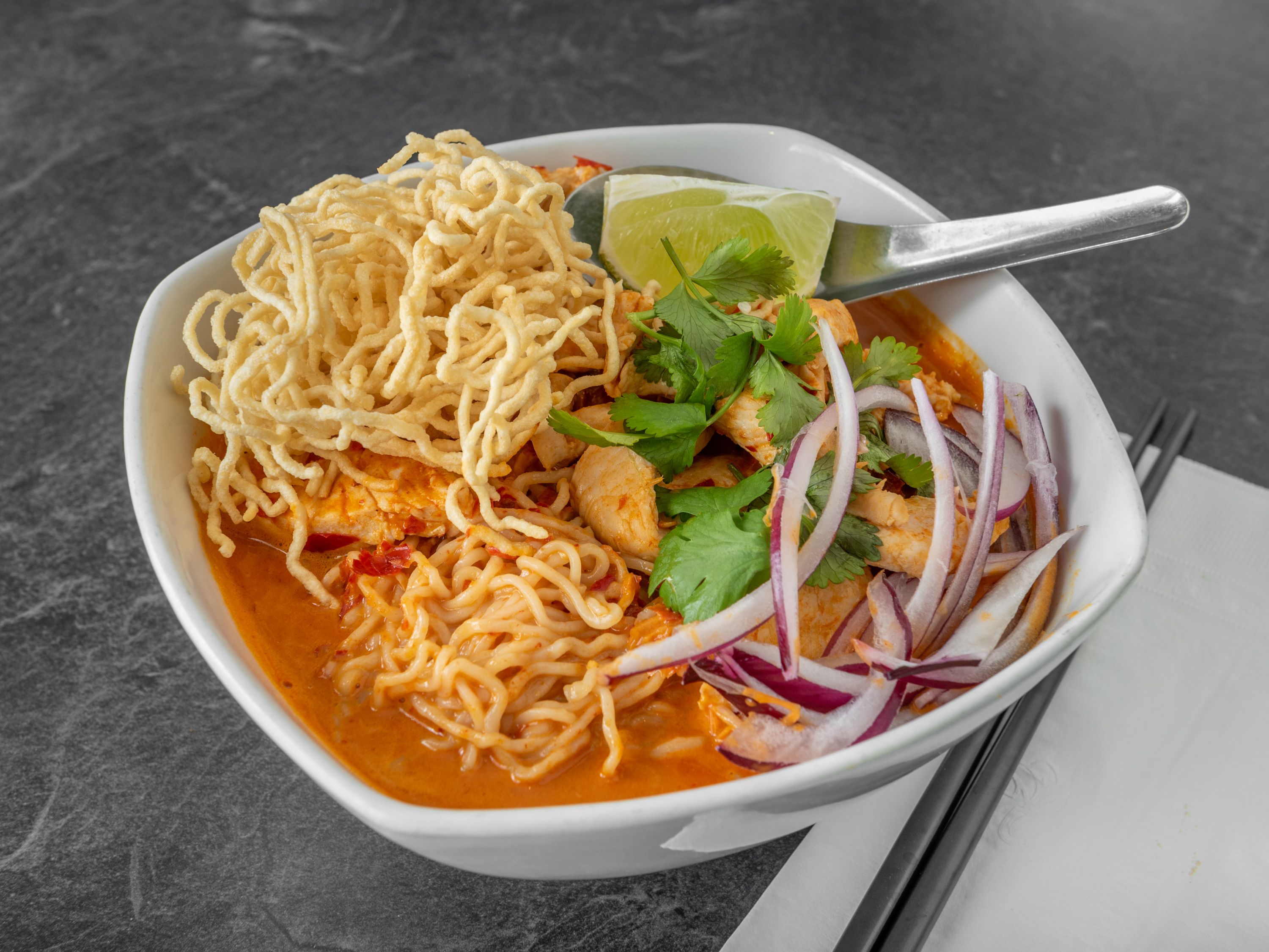 Order NS6. Khao Soy food online from Thai Noodles Cafe store, Libertyville on bringmethat.com