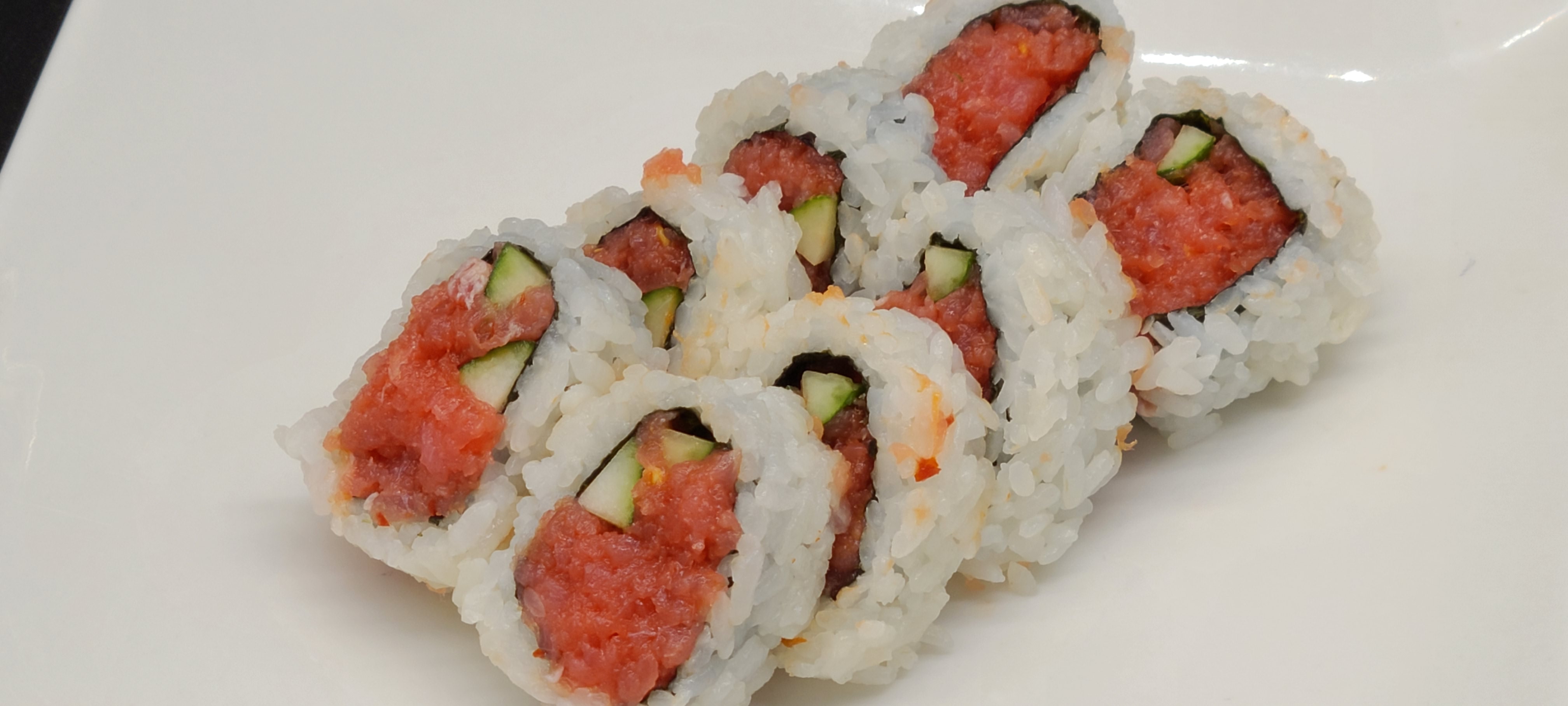 Order C10. Spicy Tuna Roll(5pcs) food online from Hello Sushi store, Fullerton on bringmethat.com