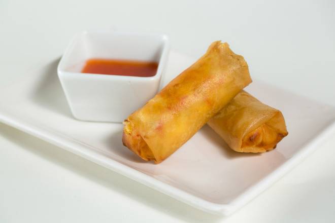 Order Mango Cheese Spring Roll (2 pcs) food online from Sushi + Rotary Sushi Bar store, Aurora on bringmethat.com