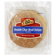 Order Deli Express Double Char Broil Burger food online from Speedy's Convenience Store #10 store, Saint Joseph on bringmethat.com