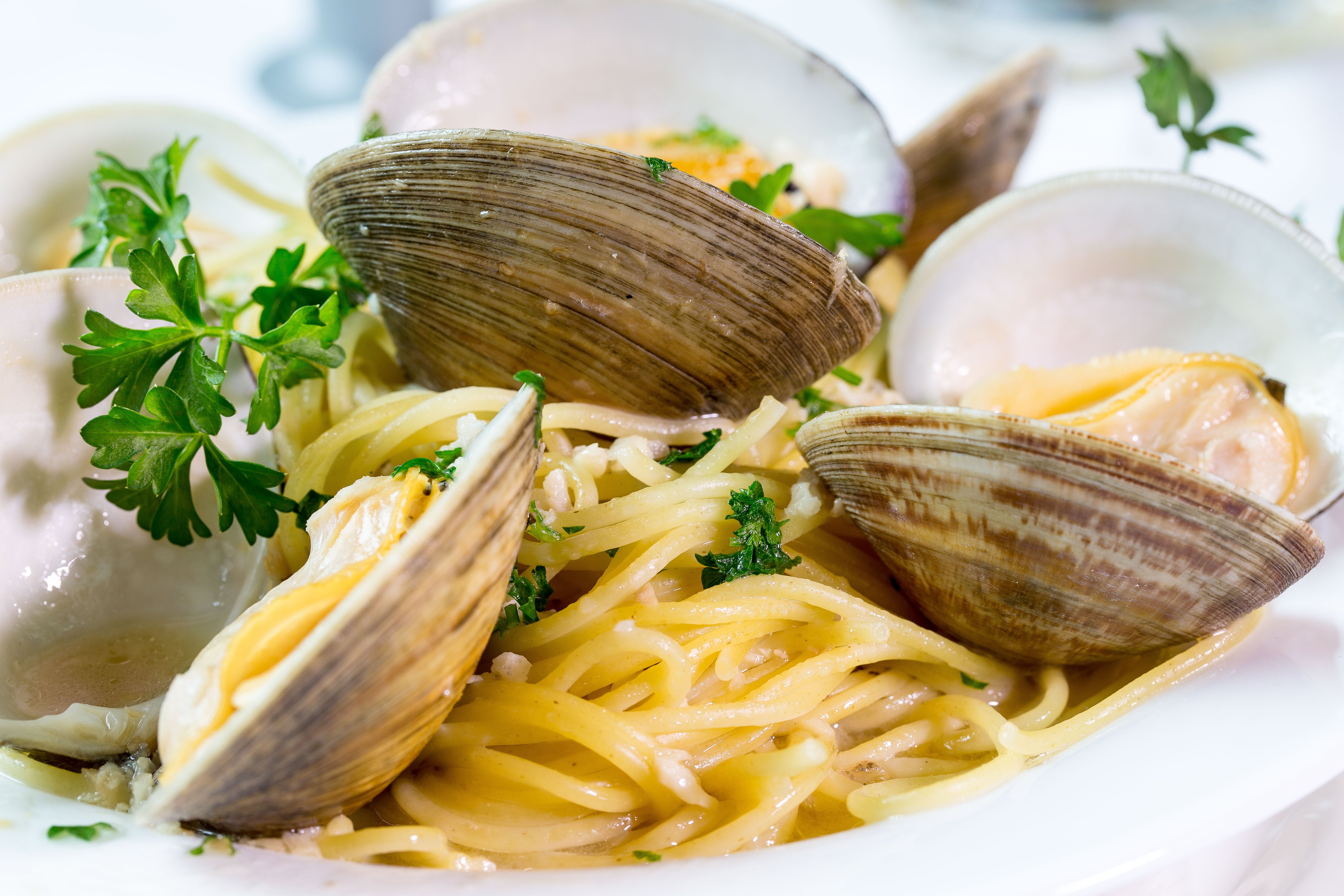 Order Linguini Clams in Red Sauce - Risotto & Homemade Pasta food online from Chazz Palminteri Italian Restaurant store, White Plains on bringmethat.com