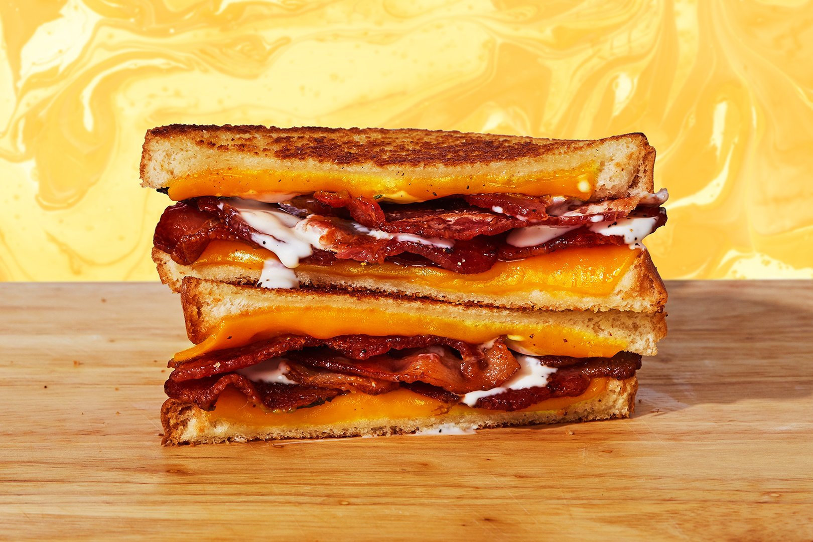 Order Bacon Cheddar Ranch Grilled Cheese food online from Yolko Breakfast Cafe store, Los Angeles on bringmethat.com
