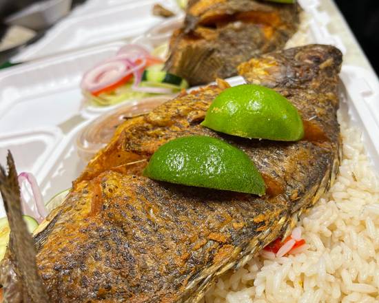 Order Tilapia Fish Fried  (Tilapia Frita ) food online from Ams Cafe store, White Plains on bringmethat.com