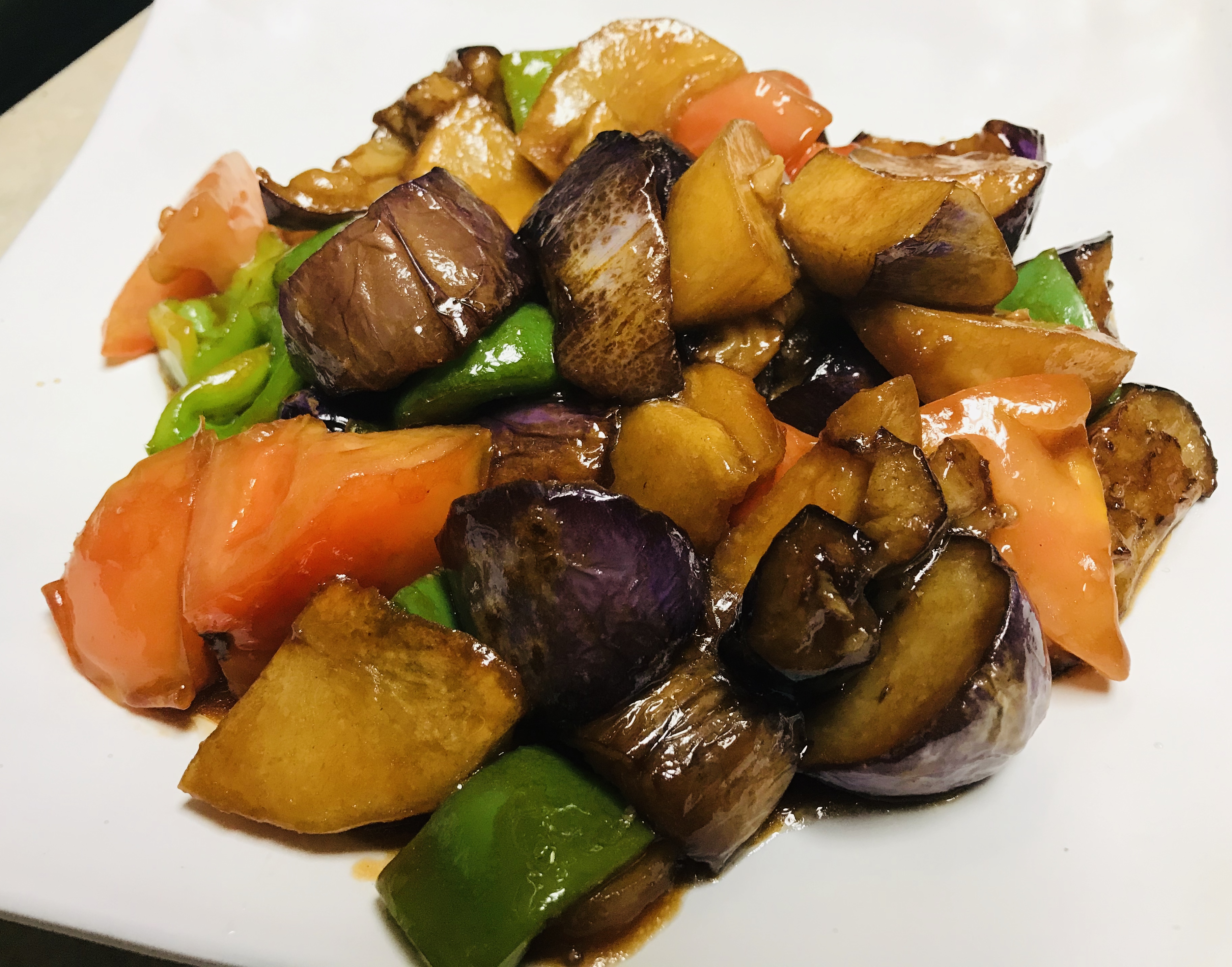 Order H5. Eggplant Love Potato food online from Kung Fu Noodle store, Tucson on bringmethat.com