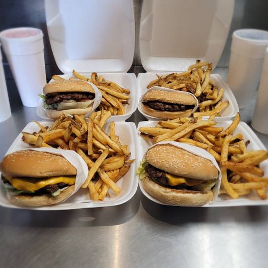 Order Burger Family Pack food online from MV BBQ & Burger store, Palmdale on bringmethat.com
