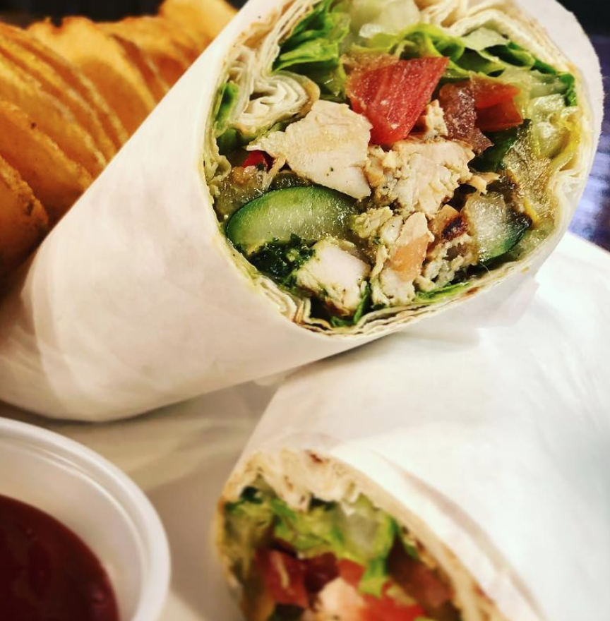 Order Pesto Chicken Wrap food online from Continental Kitchen - Beverly Hills store, Beverly Hills on bringmethat.com