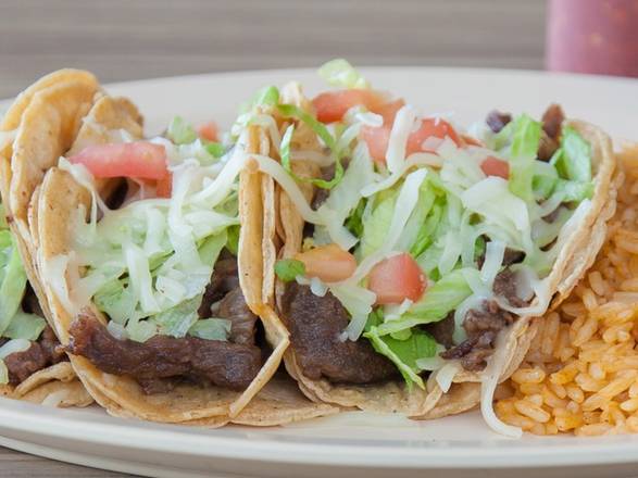 Order 2 Taco Dinner food online from El Famous Burrito store, Glendale Heights on bringmethat.com