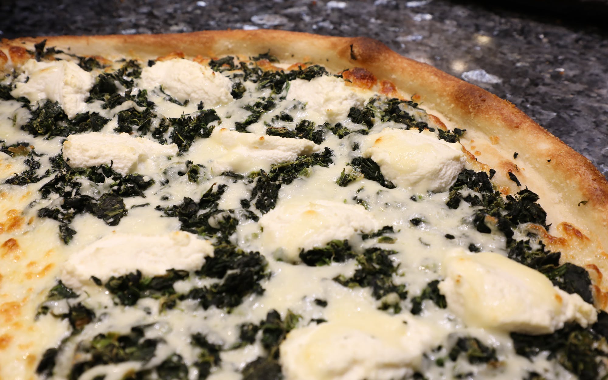Order White Spinach Pizza - Pizza food online from Little italy pizza store, New York on bringmethat.com