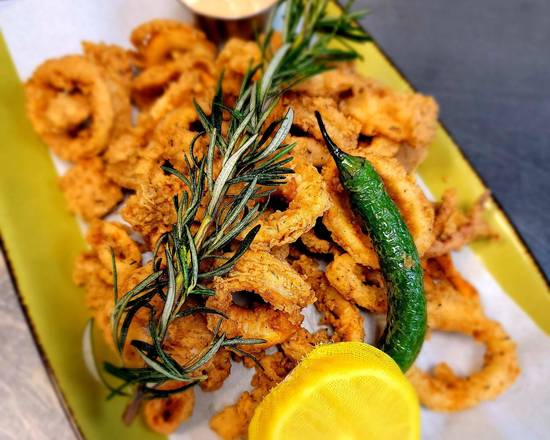 Order Fried Calamari food online from Jimmy Famous American Tavern store, Dana Point on bringmethat.com