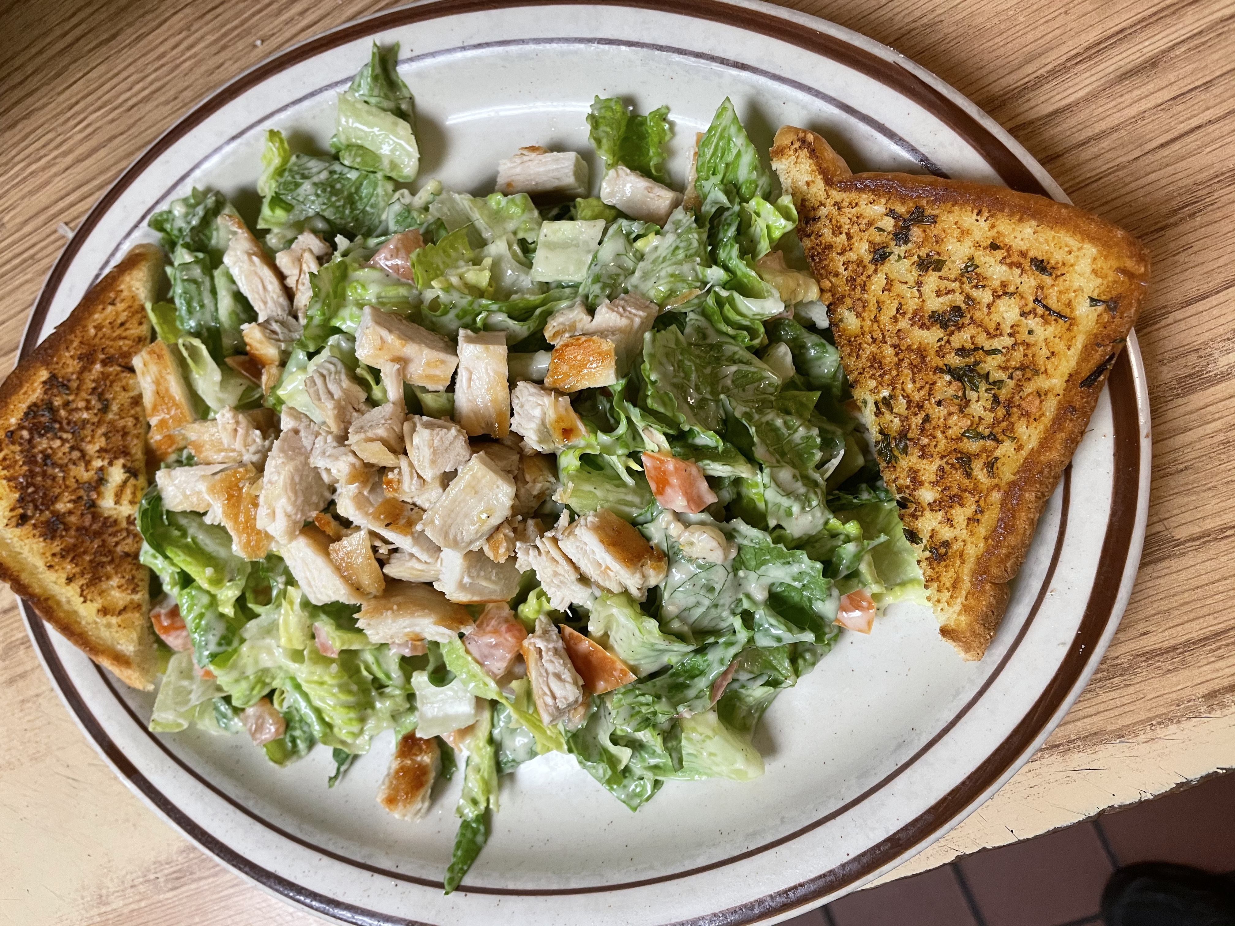 Order Chicken Caesar Salad food online from Waffles Breakfast & Lunch store, Salinas on bringmethat.com