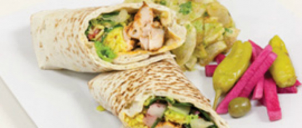 Order #24. Salmon Wrap food online from The Green Olive store, Gardena on bringmethat.com