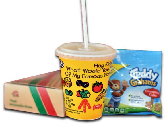 Order Kids Meal: Choice of Entree, Kids Drink and Teddy Grahams food online from Rocky Rococo store, Greendale on bringmethat.com