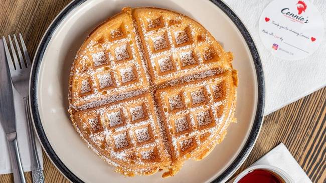Order Buttermilk Waffle food online from Connie's Chicken and Waffles store, Wilmington on bringmethat.com