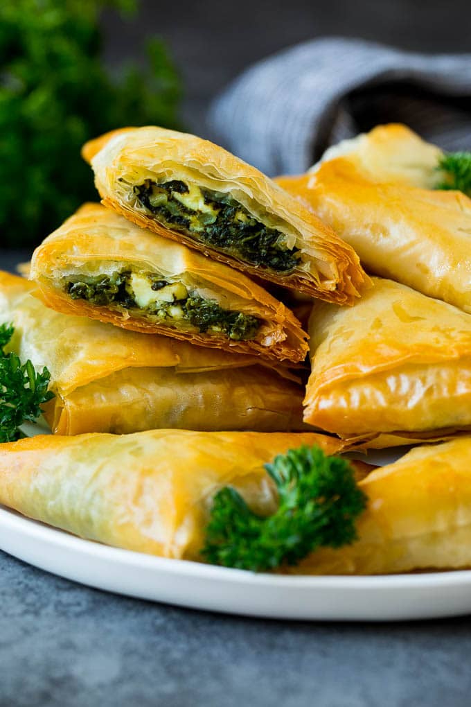 Order Spinach and Cheese Spanokopita food online from Big Ben Pizza store, Philadelphia on bringmethat.com