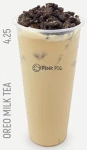 Order Oreo Milk Tea food online from Pink Pig Boba & Pizza store, Anaheim on bringmethat.com