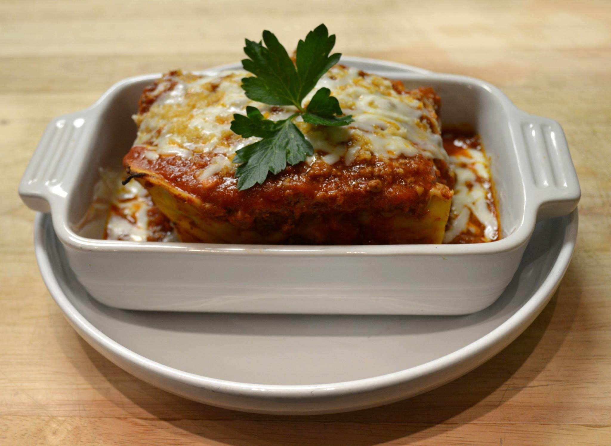 Order Lasagna with meat Sauce food online from Pastorante store, Harrisburg on bringmethat.com