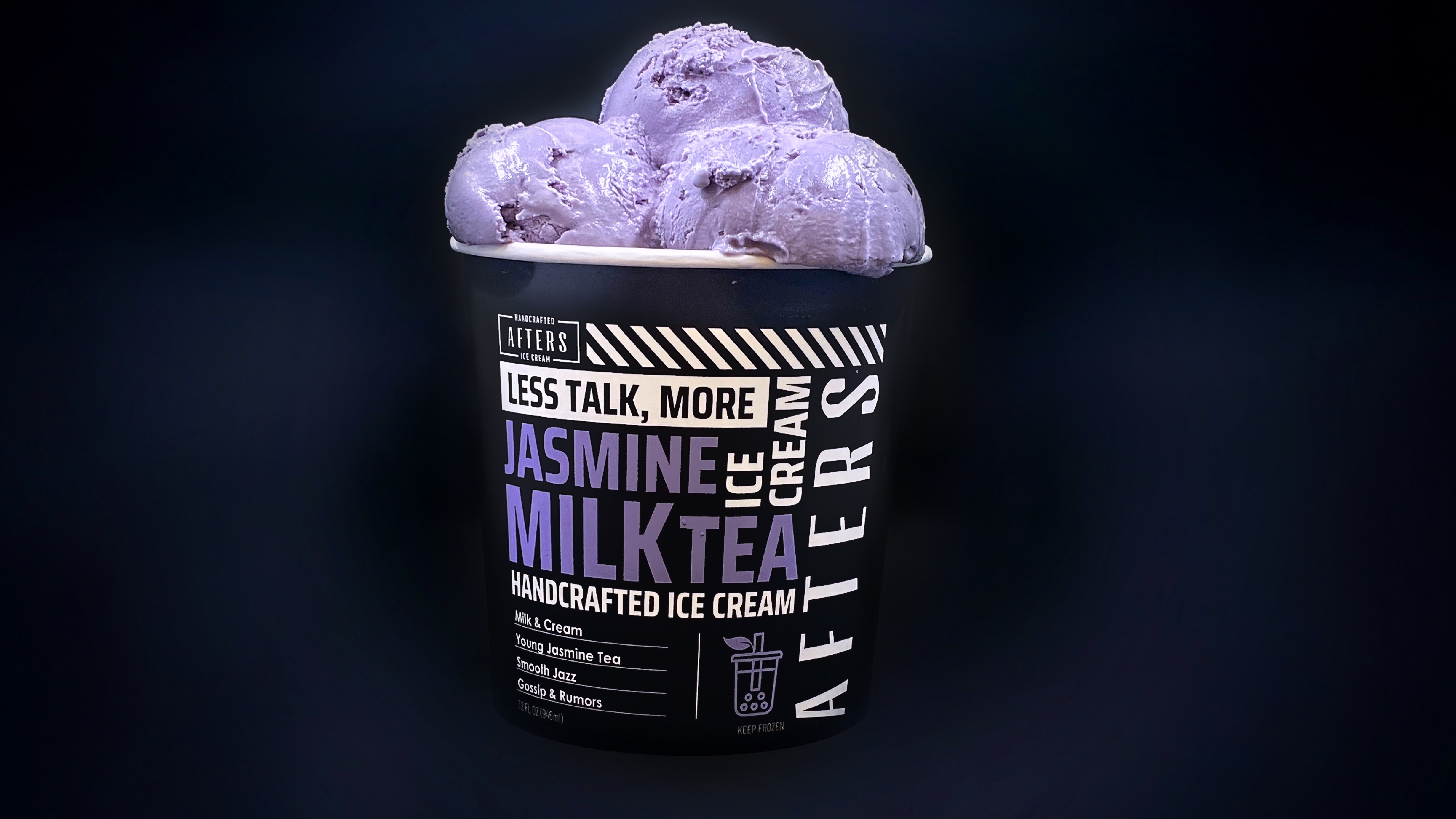 Order Jasmine Milk Tea Quart food online from Afters Ice Cream store, Fountain Valley on bringmethat.com